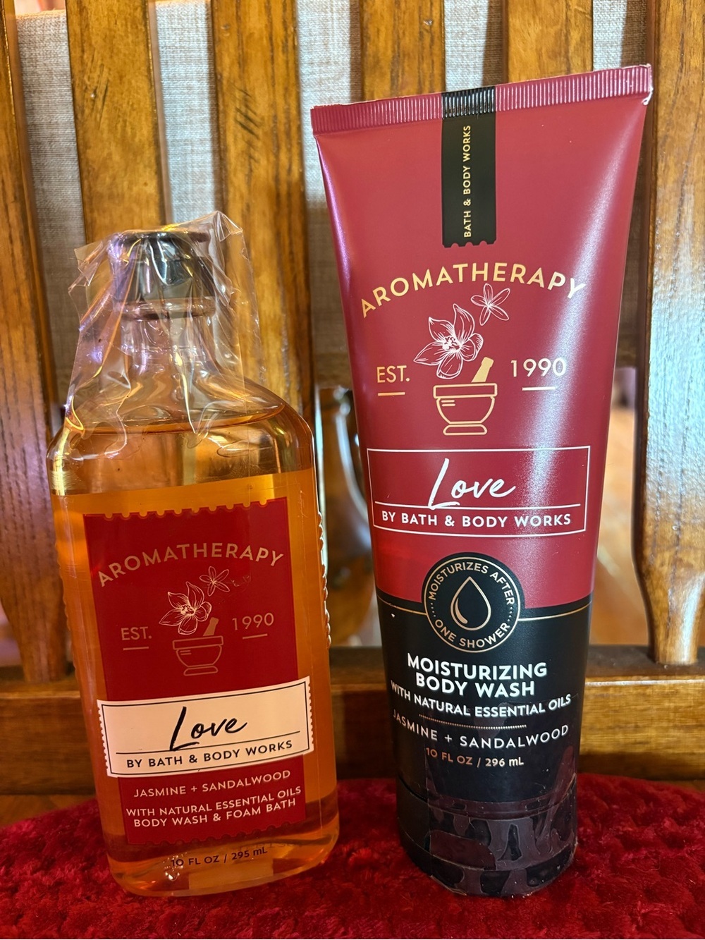 Bath & Body Works Love Jasmine + Sandalwood 10oz Body Wash 2-piece Set HTF